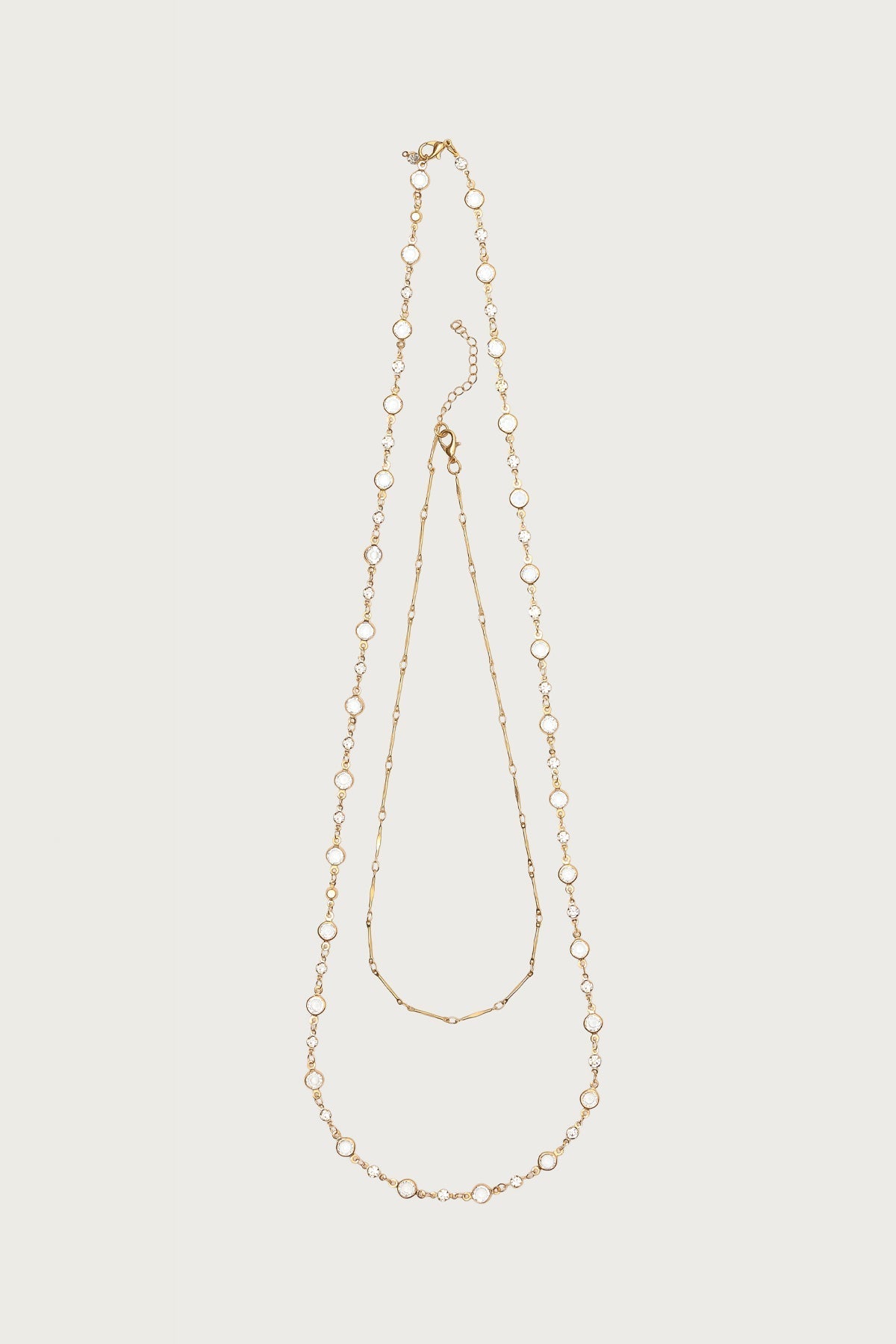 Faux Crystal Cascading Necklace Set