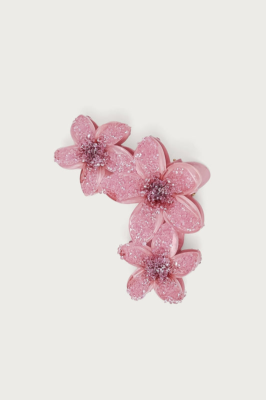 Faux Crystal Flower Hair Clip