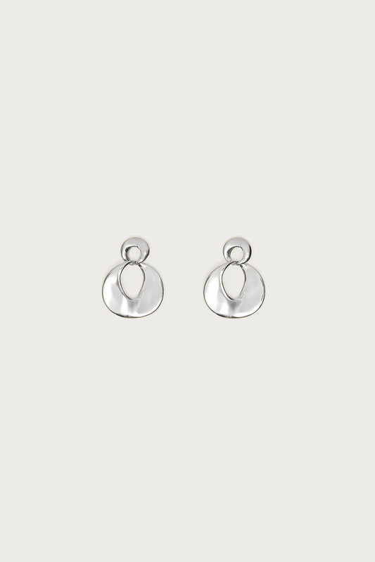 Double Disc Stud Earrings