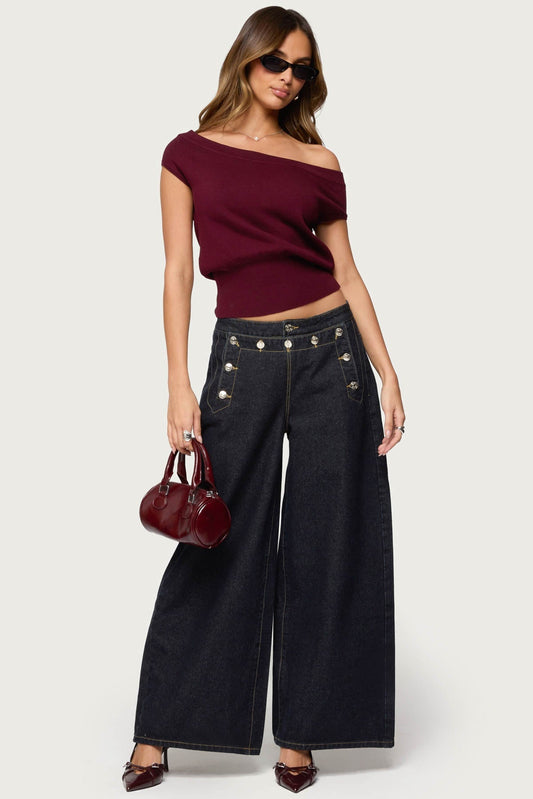 Michaela Off Shoulder Knit Top