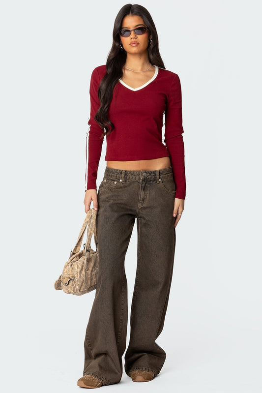 Zahra Mud Wash Low Rise Baggy Jeans