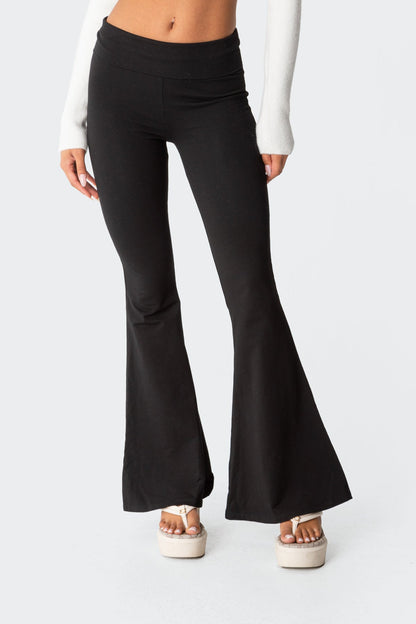 Naomi Foldover Flared Leggings