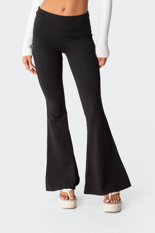Naomi Foldover Flared Leggings