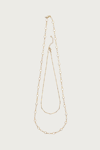 Faux Crystal Cascading Necklace Set