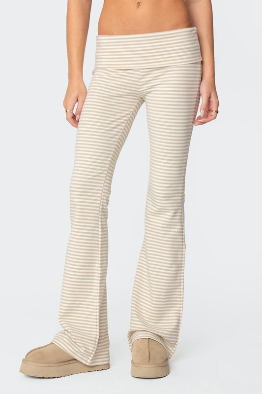 Kaeli Stripey Flared Leggings