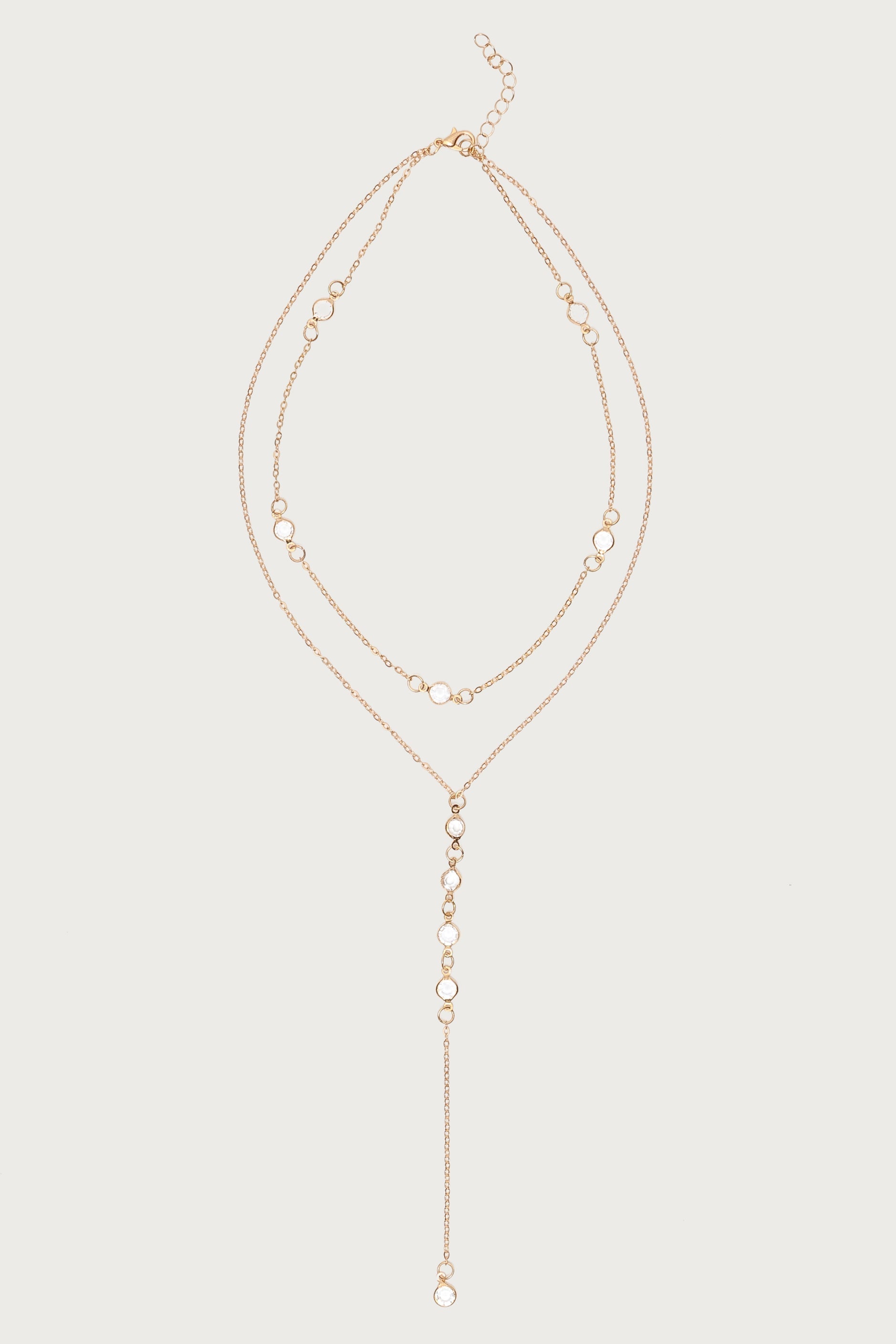 Stone Layered Cascading Necklace