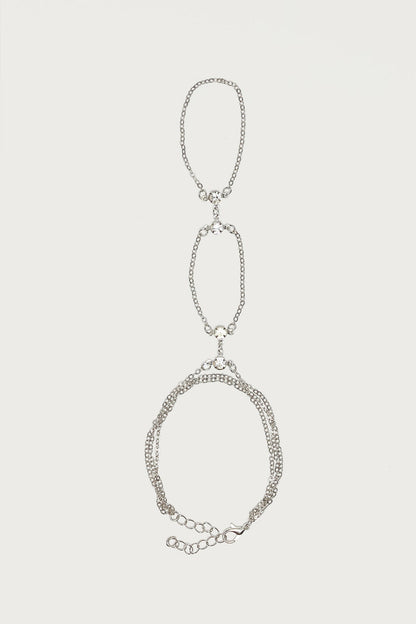 Rhinestone Layered Hand Chain