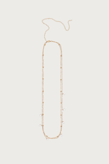 Gem & Bead Double Belly Chain