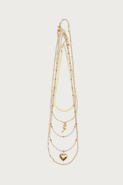 Major Love Heart Layered Necklace