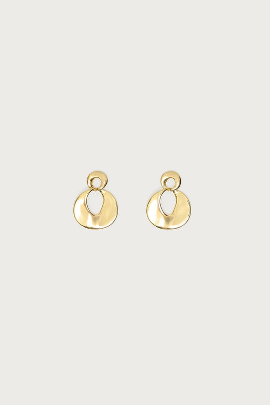 Double Disc Stud Earrings