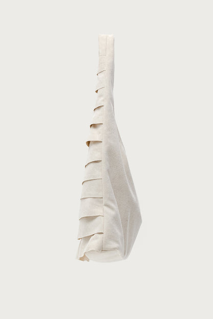 Ruffled Faux Suede Shoulder Bag