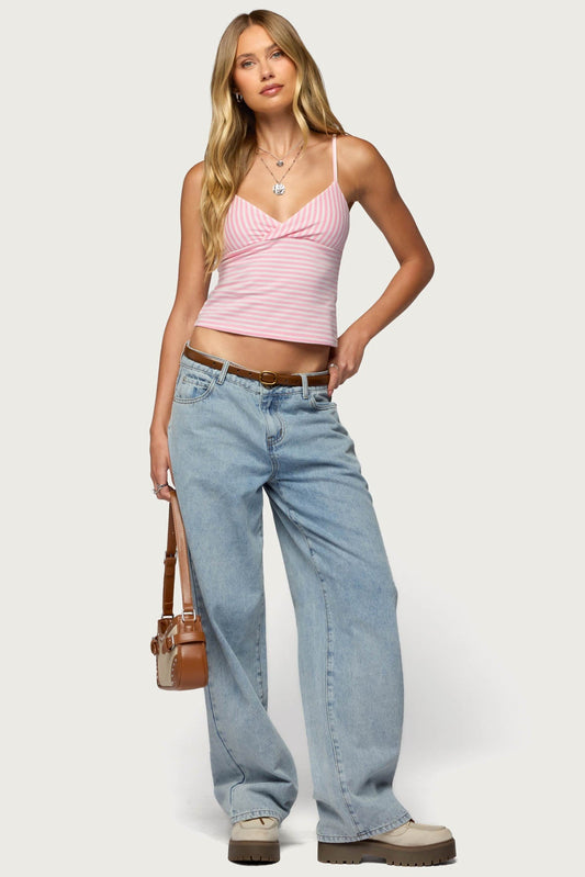 Emilea  V Neck Striped Tank Top