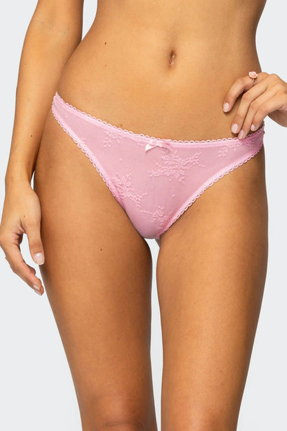 Darcie Sheer Lace Thong