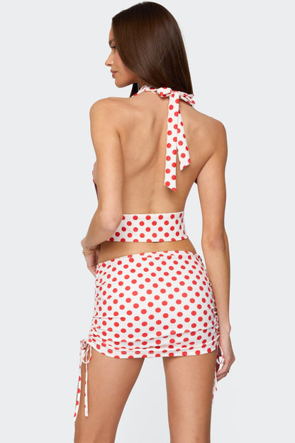 Zoe Polka Dot Cowl Neck Top