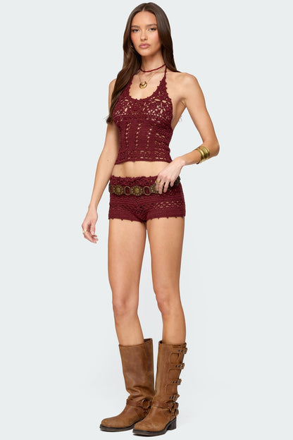 Kelani Crochet Halter Top