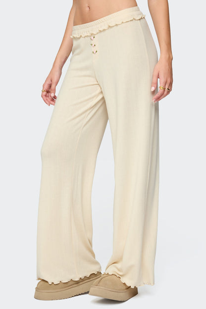 Posy Ruffle Pointelle Pants