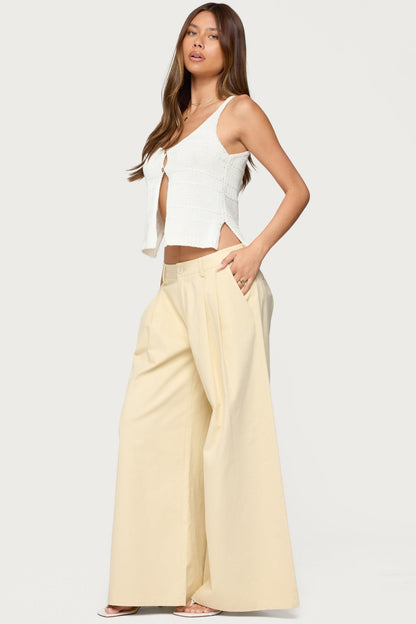 Mikinley Split Front Knit Tank Top