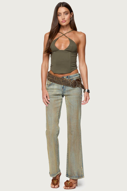 Lou Crossover Beaded Corset