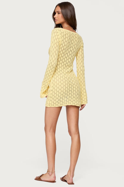 Brie Cut Out Crochet Mini Dress