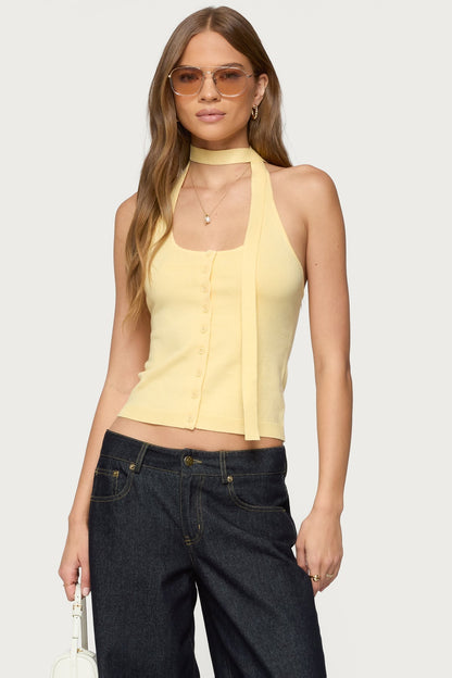Two Piece Knit Halter Top