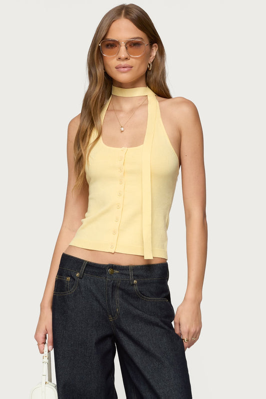 Two Piece Knit Halter Top