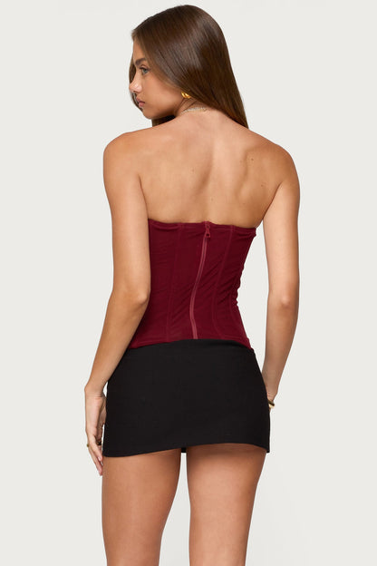 Guinivere Smocked Strapless Corset