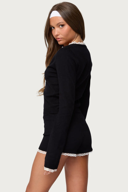 Sansa Lacey Knit Cardigan