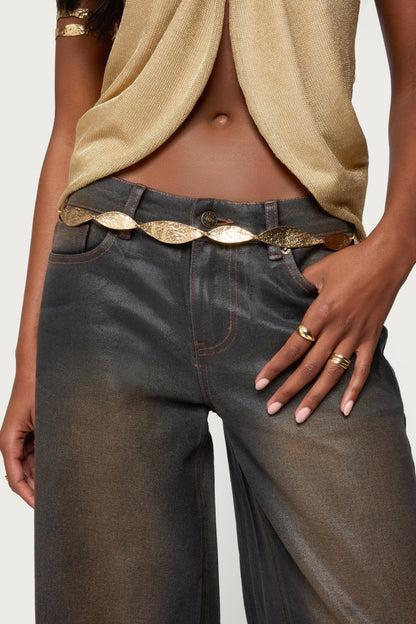 Abstract Pendant Chain Belt