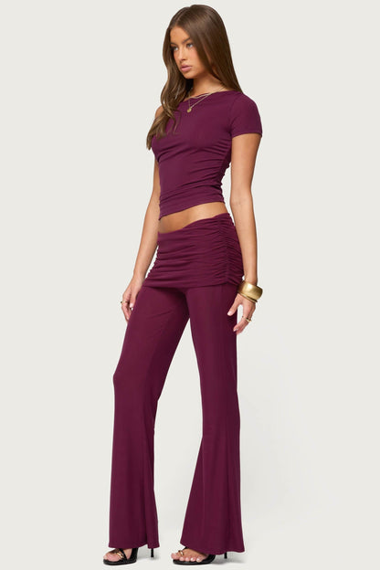 Halli Foldover Mini Skirt Pants