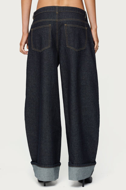 Petite Kella Low Rise Baggy Jeans