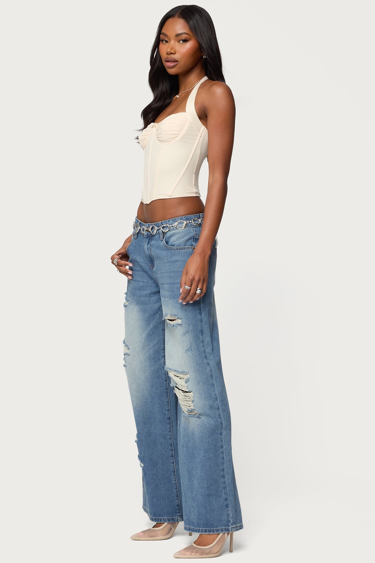 Abigail Ruched Halter Corset