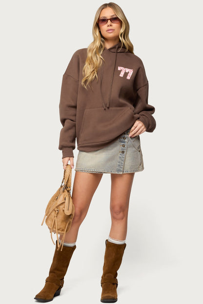 Leopard 77 Oversized Hoodie