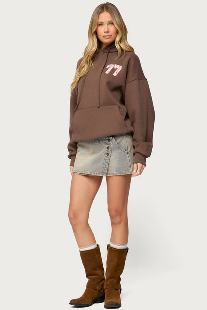 Leopard 77 Oversized Hoodie