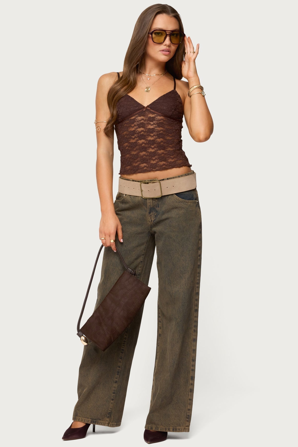 Eira Sheer Lace Tank Top