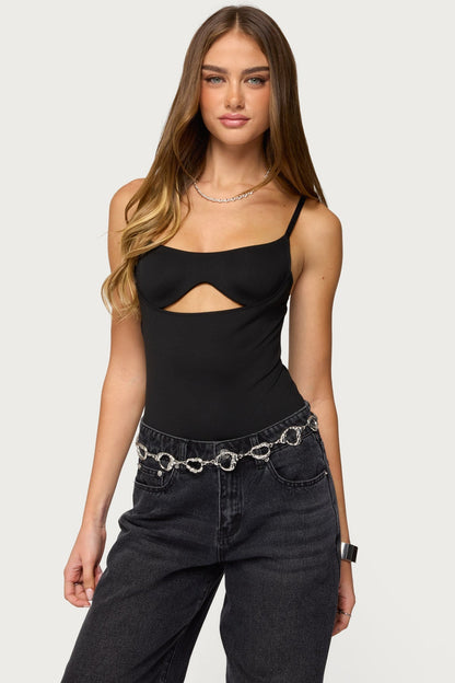 Shulah Cutout Cupped Bodysuit