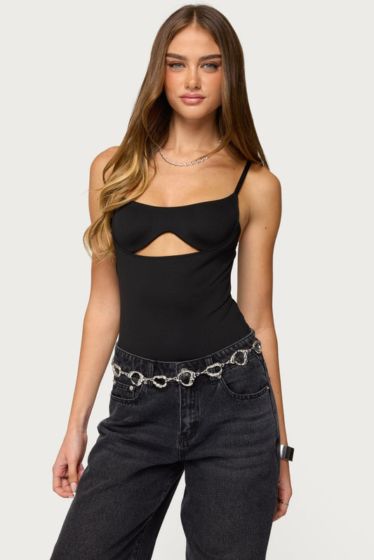 Shulah Cutout Cupped Bodysuit