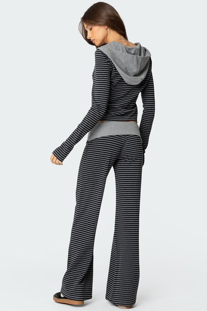 Meggy Striped Foldover Pants