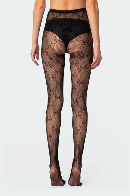 Embroidered Lacey Tights