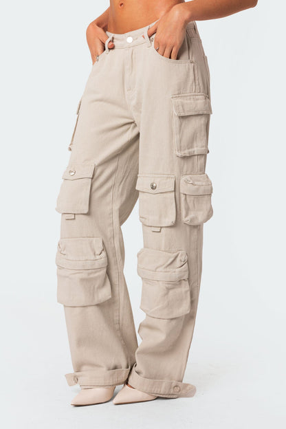 Boyfriend Low Rise Baggy Cargo Jeans