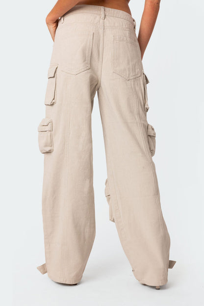 Boyfriend Low Rise Baggy Cargo Jeans