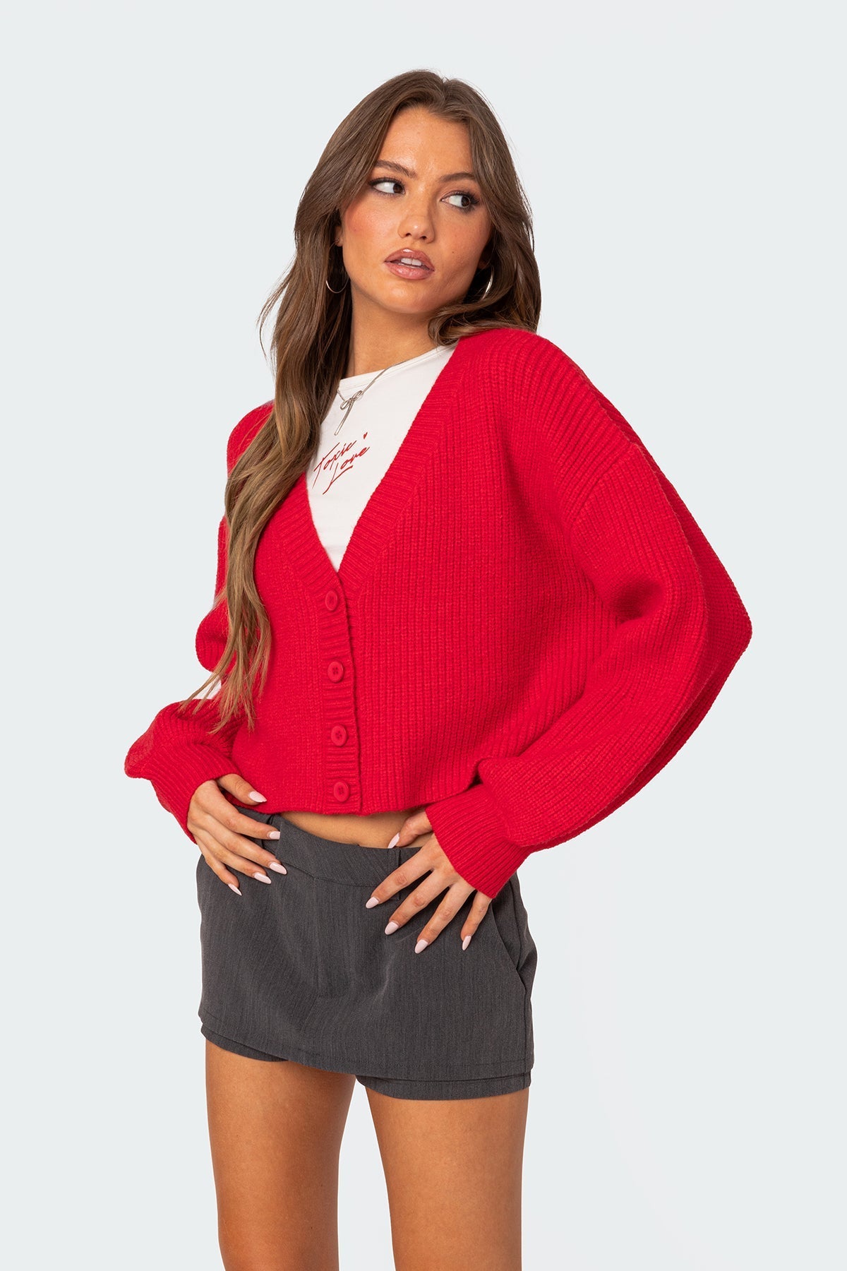 Sabrina Chunky Knit Cropped Cardigan