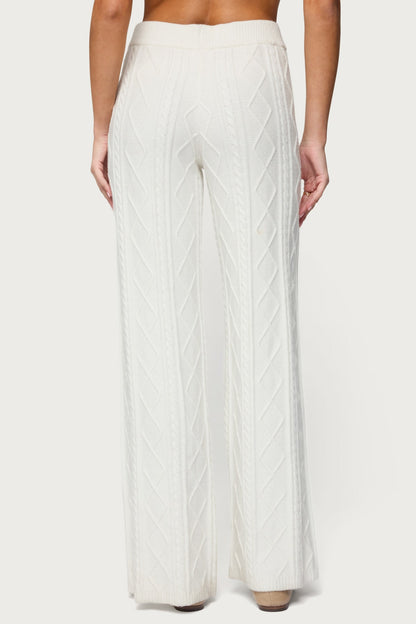Louise Straight Leg Cable Knit Pants