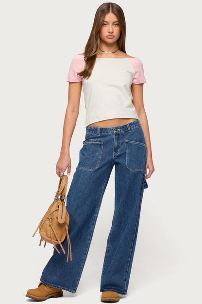 Liva Contrast Raglan T Shirt