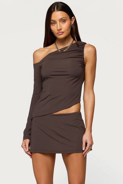Lucretia Asymmetric Off Shoulder Top