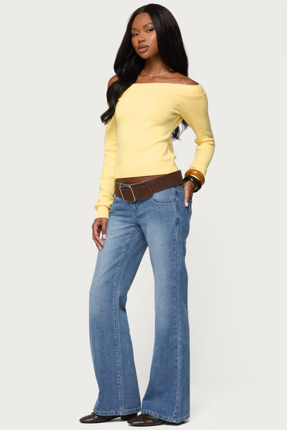 Elona Off Shoulder Knit Top