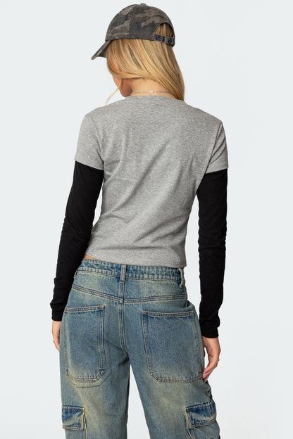 Lucine Layered Long Sleeve T Shirt