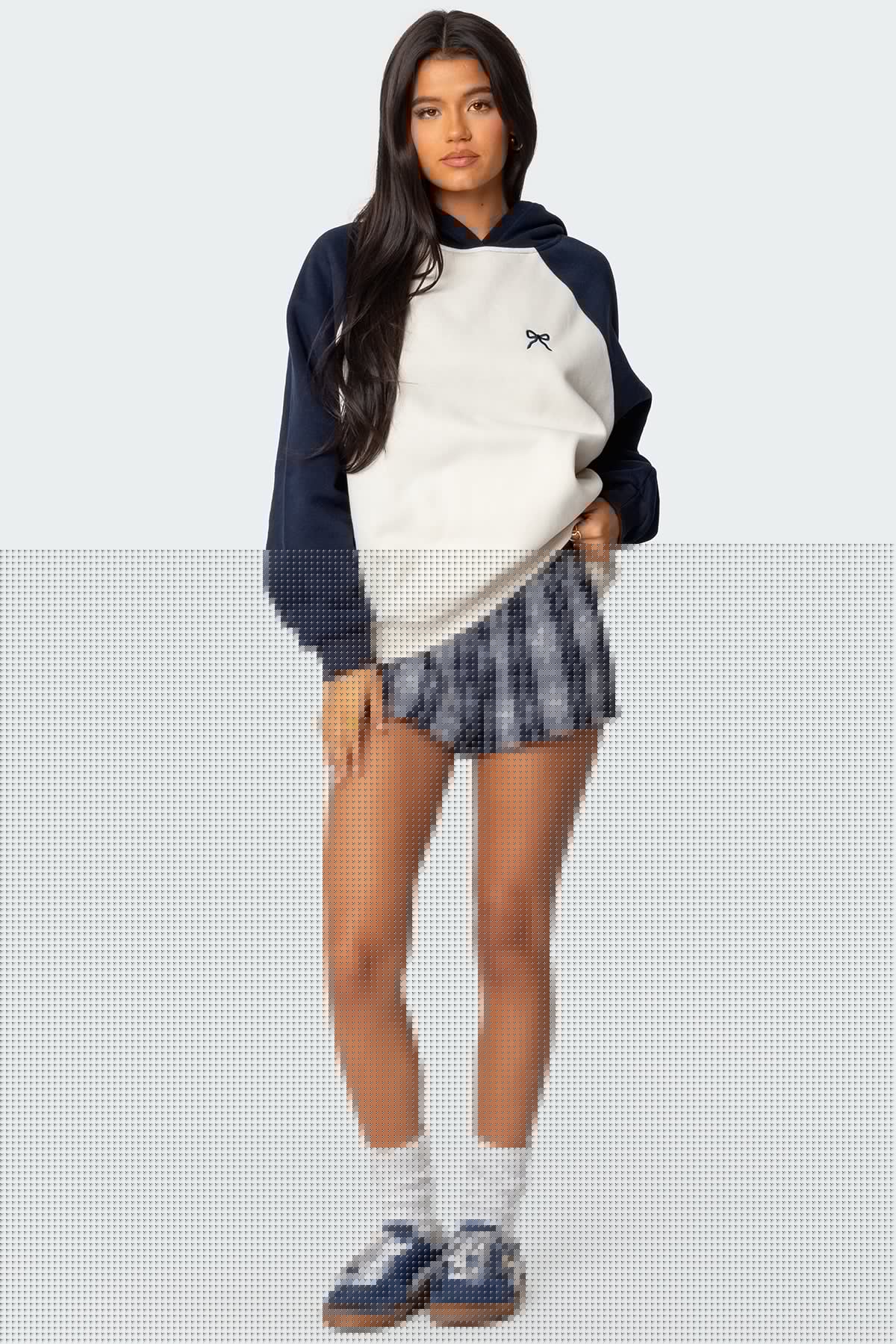 Raglan Bow Oversized Hoodie