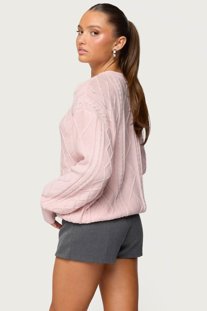 Jessy Cable Knit Oversized Sweater