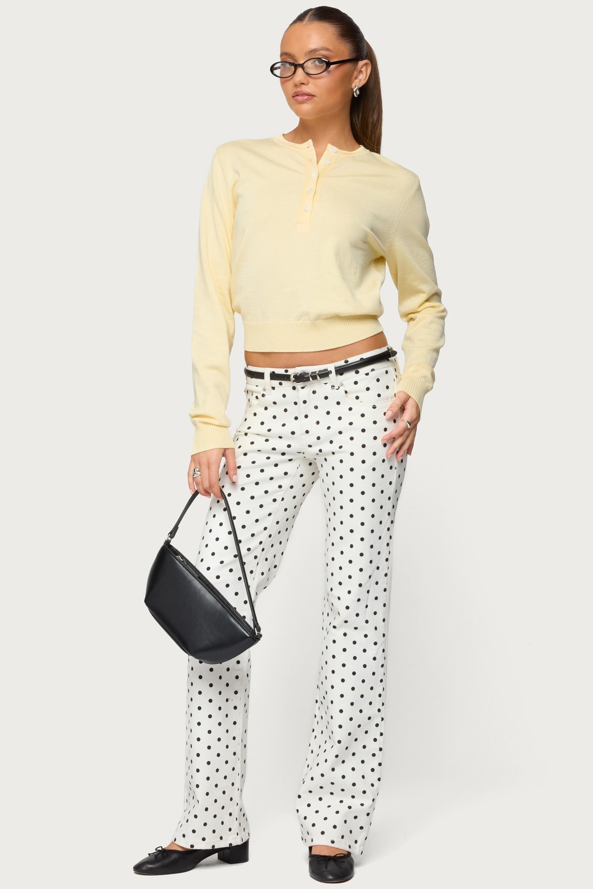 Yolana Henley Light Knit Sweater