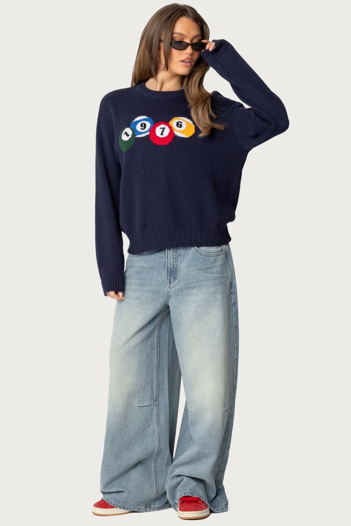 Skater Girl Washed Low Rise Baggy Jeans